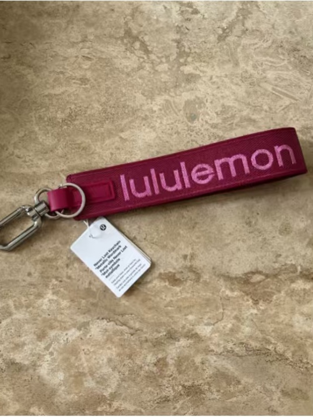 Lululemon Never Lost Keychain Berry Rumble